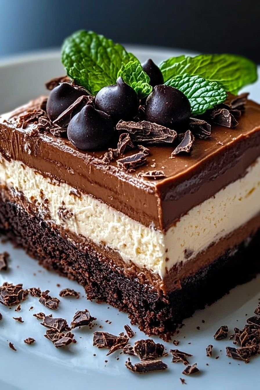 Dark Belgian Fudge Slice